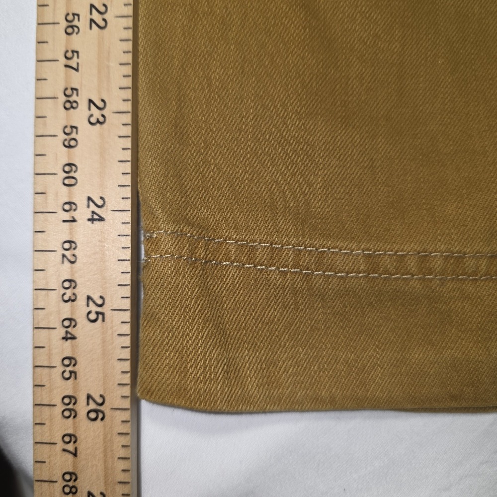 Free People Makai Crop Pants Womens 2 Mustard Yellow Cargo High Rise Button Fly - Picture 8 of 11